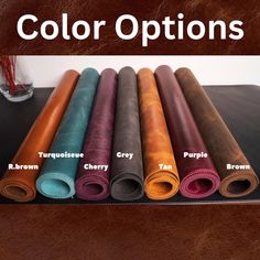 the color options for different colored leathers