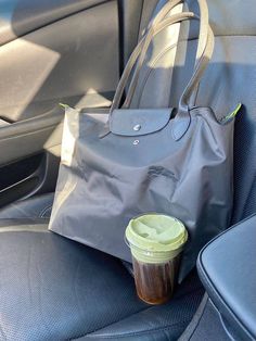 Long Champ Bag Aesthetic, Matcha Cold Foam, Cold Brew Matcha, Longchamp Outfit, Simple Work Outfits