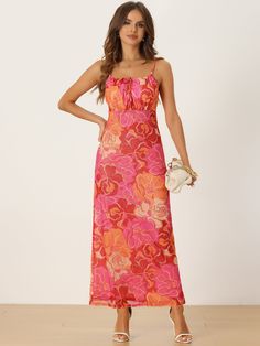 Shop Allegra K for bold floral sleeveless spaghetti strap maxi dress sundress you are looking for, get more women's dresses for yourelf. Order now! Free Returns! Bestie Outfits, Strap Maxi Dress, Best Friend Outfits, Spaghetti Strap Maxi Dress, Friend Outfits, Versatile Dresses, Floral Sleeveless, Vacation Outfits, Heel Sandals