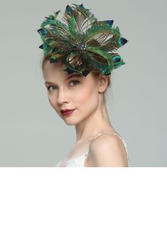 Ladies' Glamourous/Elegant/Fancy Feather With Feather Fascinators (196171256) - Hats - JJ's House Kentucky Derby Hat Ideas, Kentucky Derby Hats For Women, English Hats, Women Tea Party, Feather Hair Pieces, Hair Fascinators, Kentucky Derby Fascinator, Derby Fascinator, Scotland Wedding