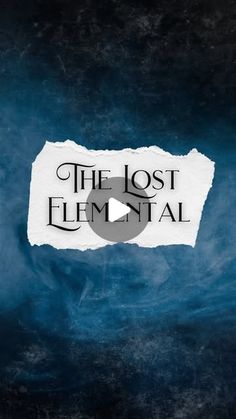 the lost element logo on top of a black and blue background with torn paper over it