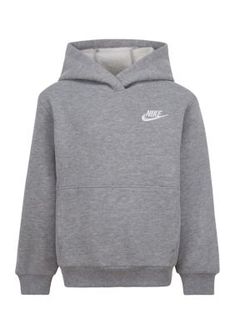 He'll be ready for a day of play in this awesome cotton-blend hoodie from Nike. Pair it with his favorite outfit for a super cool look. | Nike Boys 4-7 Club Fleece Hoodie, Grey Nike Cotton Sweats For Winter, Nike Cotton Hooded Sweatshirt, Nike Cotton Sweatshirt For Winter, Nike Cotton Hoodie With Adjustable Hood, Nike Cotton Hoodie Sweats, Nike Fleece Hoodie With Logo Print, Nike Hoodie In Athletic Heather For Winter, Nike Cotton Hooded Top, Nike Athletic Heather Hoodie For Winter