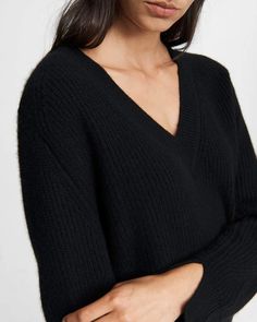 All about soft. This 100% cashmere V-neck is on another level entirely. Relaxed fit, classic longsleeve, half cardigan stitch paneling with twisted seams. This is quality comfort. rag & bone Women's Relaxed Fit Midweight Sweater | Black, Small (also in XXS,XS,M) Cozy Cashmere V-neck Sweater In Fine Knit, Cozy Cashmere V-neck Fine Knit Sweater, Cozy Cashmere Fine Knit V-neck Sweater, Long Sleeve Cashmere V-neck Sweater With Soft Knit, Long Sleeve Cashmere V-neck Sweater, Long Sleeve Cashmere Soft Knit V-neck Sweater, Cashmere V-neck Soft Knit Long Sleeve Sweater, Cashmere Soft Knit Long Sleeve V-neck Sweater, Cashmere V-neck Cardigan With Ribbed Cuffs