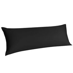 a black pillow on a white background