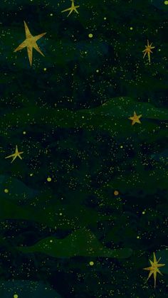 Stars Desktop Wallpaper Aesthetic, Dark Green Stars Wallpaper, High Res Ipad Wallpaper, Dark Green Aesthetic Background, Stars Homescreen, Grungy Wallpapers, Green Stars Wallpaper, Dark Hippie Wallpaper, Dark Green Wallpaper Aesthetic