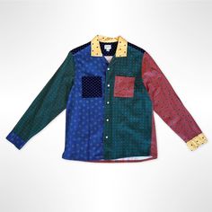 Every Stitch Considered For J. Crew Paisley Multi Print Shirt In Size Medium. Relaxed Fit Collared Patchwork Shirt, Casual Patchwork Patterned Shirt, Multicolor Patchwork Shirt For Fall, Casual Red Patchwork Blouse, Patterned Patchwork Long Sleeve Tops, Long Sleeve Paisley Print Patterned Top, Long Sleeve Paisley Print Tops, Cotton Patchwork Button-up Tops, Relaxed Fit Long Sleeve Shirt With Patchwork