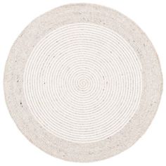 a round white rug on a white background