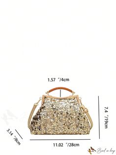 BirdinBag - Medium Glamorous Sequin Decor Evening Bag Gold Hobo Shoulder Bag For Party, Handheld Bucket Bag With Top Carry Handle For Party, Gold Bucket Bag With Top Carry Handle, Gold Bucket Shoulder Bag With Top Carry Handle, Gold Shoulder Bucket Bag With Top Carry Handle, Elegant Crossbody Hobo Bag For Party, Party Evening Bag With Adjustable Top Handle, Party Evening Bag With Top Handle And Adjustable Strap, Party Crossbody Bag With Detachable Strap