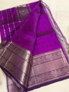 Handloom mangalgiri sarees fall & pico done Purple Handloom Pre-draped Saree For Diwali, Purple Handloom Cotton Silk Saree, Purple Cotton Silk Handloom Saree, Purple Cotton Silk Saree For Puja, Tussar Silk Handloom Saree For Celebration, Handloom Tussar Silk Saree For Celebration, Handloom Cotton Silk Saree For Celebration, Purple Handloom Saree For Celebration, Celebration Handloom Raw Silk Saree