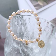 Material: Pearl Color: White Fashion Element: Pearl Style: Simple Metal Portrait, Pearl Color, Watch Necklace, White Fashion, Ring Bracelet, Pearl Bracelet, Earring Necklace, Freshwater Pearls, Coin