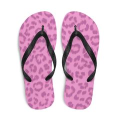 Prepare for an adventurous and carefree summer with a pair of colorful slippers that are created just for you! The rubber sole is lined with a soft fabric to make sure you feel comfortable wherever your day takes you.  * Rubber sole * Customizable 100% polyester fabric lining * Black Y-shaped rubber straps * Toe post style Colorful Slippers, Pink Leopard, Leopard Pattern, Tongs, Beach Day, Flip Flop Sandals, Women's Shoes Sandals, Soft Fabrics, Turning