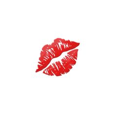 a red lipstick kiss on a white background