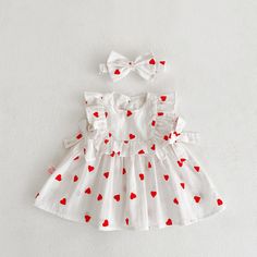 Love Heart Baby Girl Valentine's Day Dress With Headband Sale-Beepumpkin™ Sleeveless Heart Print Dress For Valentine's Day, Cute Summer Dress With Matching Headband, White Cotton Dress With Heart Print, Cute Spring Dresses With Matching Headband, White Sleeveless Dress With Heart Print, Pink Heart Print Short Sleeve Dress, Pink Short Sleeve Dress With Heart Print, Cute Short Sleeve Dresses With Heart Print, Cute Short Sleeve Dress With Heart Print