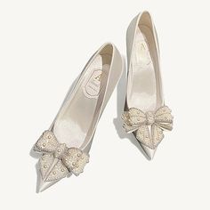 Category:Wedding Shoes,Heels; Upper Materials:Faux Leather; Embellishment:Bowknot; Heel Type:Stiletto; Gender:Women's; Toe Shape:Pointed Toe; Type:Wedding Heels; Style:Elegant; Heel Height(inch):3-4; Outsole Materials:Rubber; Occasion:Wedding,Party; Closure Type:Loafer; Listing Date:01/31/2024; 2024 Trends:Dress Shoes,Glitter Crystal Sequined Jeweled Jeweled Dress, Heels Wedding Shoes, Shoes Glitter, Designer Wedding Shoes, Heels Wedding, White Wedding Shoes, Heels Online, Wedding Shoes Heels, Glitter Shoes