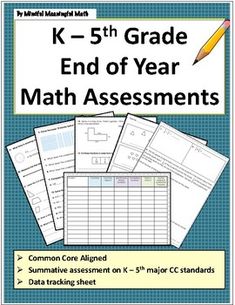 the 5th grade end of year math worksheet