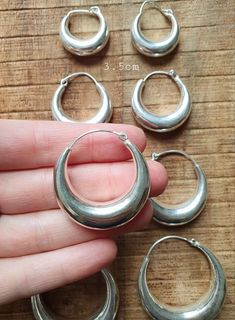 Chunky Silver Hoops; Thick Hoop Earrings Ethnic / Boho / Vintage Unisex / Mens / Rustic / Psy / Gypsy / Spiral / Hippie / Tribal Chunky Silver Earrings Hoop, Chunky Silver Earrings Stack, Silver Hoops Chunky, Earrings Hoops Silver, Thick Silver Hoop Earrings, Silver Vintage Earrings, Boho Silver Jewelry, Chunky Silver Jewelry, Chunky Silver Hoop Earrings