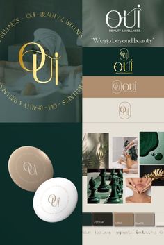 the logo and business card design for an upscale spa