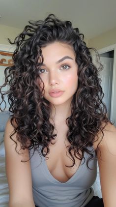 26 Curly Haircuts for Every Face Shape In 2024 Curly Hair Photos, Curly Haircuts, Colored Curly Hair, Haircuts For Curly Hair, Curly Hair Inspiration, Hair Color And Cut, Curly Hair Cuts, Long Curly Hair