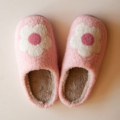 Get cozy in our plush pink flower slippers. You will fall in love with the comfort and style of these adorable slippers. Casual Pink Non-slip Platform Slippers, Comfortable Pink Slippers For Spring, Cute Soft Slippers For Loungewear, Spring Indoor Slip-on Slippers, Comfortable Soft Indoor Slippers, Comfortable Soft Closed Toe Slippers, Indoor Slip-on Slippers For Spring, Closed Toe Indoor Slippers For Spring, Soft Comfortable Indoor Slippers