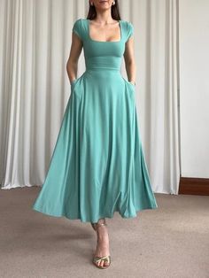 Emma Dress – AYM USD Audrey Dress, The Hardest Part, Neckline Designs, Midi Length Skirts, Layered Skirt, Dress Gift, Organic Fabrics, Corset Style, Lovely Dresses