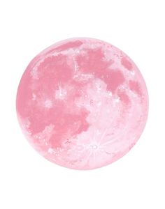 a pink full moon on a white background