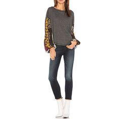 Great Top To Wear All Year Long. Love The Big Bell Contract Sleeve, Unfinished Hem. Waffle Knit Thermal Fabric And Elastic Arm Openings. Multicolor Fall Tops For Brunch, Multicolor Tops For Fall Brunch, Thermal Fabric, Free People Black, Black Orange, Waffle Knit, Free People Tops, Orange Black, Blossom