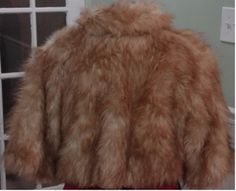 Red Bridal Jacket,Faux Fur Jacket,Fur Coat,3/4 Sleeve,fully lined Brown Winter Wedding Outerwear, Winter Wedding Brown Outerwear, Faux Fur Wedding Jacket, Fox Jacket, Faux Fur Wedding, Jacket Crop, Jacket Fur, Wedding Clothing, Bridal Jacket