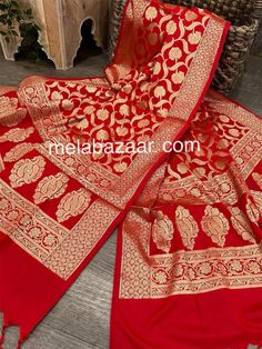 Banarsi red Dupatta with gold zari jaal. Size: 98 inches by 35 inches Fabric: Katan Silk Blend Red Jamawar Pashmina Shawl With Motifs, Red Pashmina Shawl With Motifs In Traditional Drape, Red Pashmina Shawl With Motifs And Traditional Drape, Red Pashmina Shawl With Motifs, Red Jamawar Pashmina Shawl, Red Jamawar Shawl With Dupatta Detail, Red Jamawar Shawl Dupatta, Traditional Red Pashmina Dupatta Shawl, Red Bollywood Jamawar Pashmina Shawl