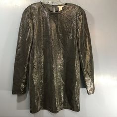 Silver Sparkle Dress By H & M. It Is New With Tags. Size Is 12 And Measures Pit To Pit 20 Inches And Length Is 33 Inches. New Condition. Metallic Mini Dress For Fall, Metallic Long Sleeve Mini Dress For Fall, Metallic Fitted Mini Dress With Long Sleeves, Gold Long Sleeve Mini Dress For Fall, Metallic Long Sleeve Mini Dress For Cocktail, Metallic Long Sleeve Mini Dress For Date Night, Chic Long Sleeve Metallic Mini Dress, Metallic Long Sleeve Mini Dress For Spring, Spring Metallic Long Sleeve Mini Dress