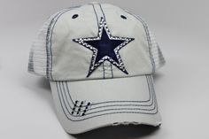 Dallas Cowboys Mesh Trucker Hat by DistressedDivaWear on Etsy, $40.00 Cowboy Gear, Cowboys Nation, Cowboy Up, Cowboys Football, Baby Cowboy