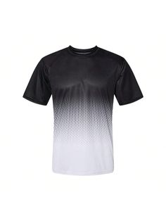 Negro  Collar  Tela Degradado  Embellished No-Elástico Breathable Sportswear T-shirt, Black Breathable Dri-fit T-shirt, Breathable Short Sleeve T-shirt For Sports Events, Breathable Sublimation Sportswear For Training, Breathable Black Workout T-shirt, Breathable Sportswear For Training, Sports Sublimation Dri-fit Design With Moisture-wicking, Sports Sublimation Design With Moisture-wicking Dri-fit Material, Black T-shirt With Sublimation Print For Sportswear