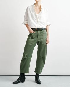 SHON PANT | Nili Lotan Tapered Straight Leg Cargo Pants With Belt Loops, Everyday High-waisted Cargo Pants For Fall, Relaxed Fit Cropped Cargo Pants With Welt Pockets, Everyday Fall Cropped Leg Pants, Everyday Bottoms With Cropped Legs And Belt Loops, Cropped Cargo Pants With Belt Loops For Work, Everyday Pants With Belt Loops And Straight Hem, Everyday Cropped Pants With Hip Pockets, Fall Utility Pants With Straight Hem