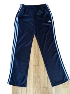 ADIDAS BLACK W/WHITE ATHLETIC PANTS MENS MEDIUM EXCELLENT CONDITION. Condition is "Pre-owned". Shipped with USPS Priority Mail. Adidas Moisture-wicking Sweatpants For Jogging, Adidas Gym Pants With Three Stripes, Adidas Sweatpants With Three Stripes For Workout, Athleisure Sweatpants With Three Stripes For Workout, Adidas Cotton Gym Pants, Adidas Sweatpants With Side Stripes For Sports, Adidas Sporty Sweatpants With Moisture-wicking, Adidas Sweatpants For Sports, Adidas Sporty Moisture-wicking Sweatpants