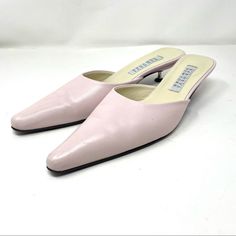 Authentic Barneys New York Soft Pink Kitten Heel Slides, Made In Italy, Size 39. In Very Gently Worn Condition. Light Marks To Shoe. All Leather Upper, Lining And Soles. Measurements Are Approx And Not Exact. Please Review All Images And Ask Questions Prior To Purchase. Pink Kitten Heels, Heel Mules, Barneys New York, Kitten Heel, Mule Clogs, Mules Shoes, Soft Pink, Clogs, Kitten Heels