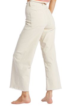 These supersoft corduroy pants are updated with a high waist, wide legs and a welcome touch of stretch. 28 1/2" inseam; 22" leg opening; 12" front rise; 15" back rise (size 29) 98% cotton, 2% elastane Machine wash, tumble dry Imported Fall Wide Leg Cotton Flare Jeans, Relaxed Fit Cotton Wide Leg Pants With Frayed Hem, Cropped Wide Leg Cotton Pants With Frayed Hem, High Rise Cotton Wide Leg Pants With Frayed Hem, High Waist Cotton Wide Leg Pants With Frayed Hem, Wide Leg Cotton Pants With Frayed Hem, Cotton Wide Leg Pants With Frayed Hem, Chic Straight Leg Corduroy Jeans, Beige Cotton Flare Jeans For Fall