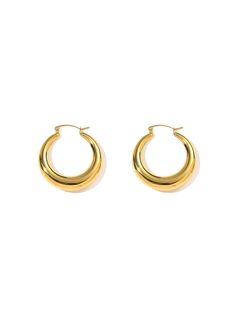 Make a bold fashion statement with Chunky Gold Hoops, flawlessly crafted in 18k gold-filled. These striking earrings feature a robust and stylish hoop design, perfect for adding a touch of bold elegance to any look. Modern Chunky Round Earrings, Chic Chunky Hoop Jewelry, Gold Chunky Round Earrings, Gold Chunky Hoop Earrings Trendy Style, Trendy Chunky Gold Hoop Earrings, Trendy Gold Chunky Hoop Earrings, Chic Chunky Hoop Earrings For Everyday, Elegant Chunky Round Hoop Earrings, Elegant Chunky Earrings For Gift