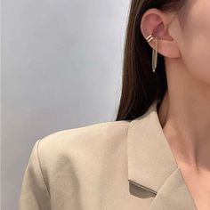 Material: Copper Eardrop Width: 0.5" Eardrop Height: 2" 1pc Top Rated Seller Quick Shipper Open To Offers 2400+ Listings Sold Chain Aesthetic, Ear Cuff Women, Earring Chain, Sassy Dress, Baublebar Earrings, Chain Decor, Rhinestone Choker, Heart Brooch, Cameo Brooch