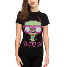 PRICES MAY VARY. 100% Cotton Pull On closure Machine Wash Invader Zim Gir, Zim Gir, Diesel Punk, Scene Outfits, Scene Kids, Branding Ideas, Scene Fashion, Invader Zim, Girls T Shirt