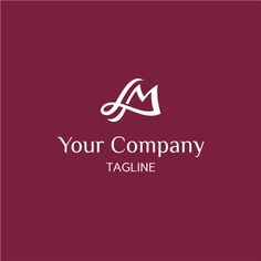 the logo for your company is shown in white on a dark red background, with an elegant