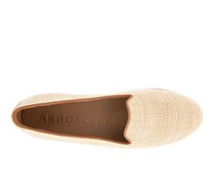 Aerosole's Betunia is an updated version of a classic slip-on loafer that you totally need in your closet. The flattering almond toe creates a smart silhouette, while the soft memory foam insole provides ultimate comfort with every step. Pair the Betunia with anything from your favorite pair of jeans or your favorite work outfit for a classic and stylish look! Faux Leather, Leather Denim, or Raffia Fabric upper, Easy slip-on entry, Approx. 3/4 inch heel, Foot flattering almond toe, Soft memory f Classic Beige Slip-ons With Cushioned Footbed, Classic Summer Slip-ons With Cushioned Footbed, Comfortable Summer Slip-on Loafers, Casual Pointed Toe Slip-ons With Cushioned Footbed, Classic Beige Slip-ons For Fall, Summer Workwear Flat Slip-ons, Classic Summer Slip-ons With Round Toe, Beige Comfortable Slip-on Loafers, Comfortable Beige Slip-on Loafers