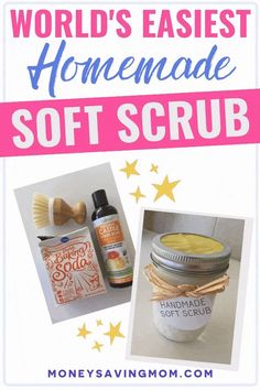 an advertisement for homemade soft scrubs with the words world's fastest homemade soft scrub