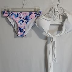 Young Ladies Swim Wear Bikini Panties Pink Floral Top White Tie-Up Size Xs By Shekini Pink Floral Top, Swim Wear, White Tie, Floral Top, Womens Swimwear, Womens Swim, Pink Floral, Pink White, Floral Tops