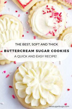 the best, soft and thick buttercream sugar cookies