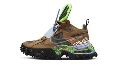 The Off-White x Nike Air Terra Forma “Wheat” is one of two debut colorways of the late-Virgil-Abloh-designed silhouette.  Heavily inspired by classic Nike hiking boots, the Air Terra Forma was one of the last models designed by Abloh along with his Off-White team.  The bold silhouette features a mid-top boot design in the classic “Wheat” color scheme with a suede and heavy canvas upper, extra-chunky sole unit with visible Nike Air in the heel, multicolor marbled foam midsole, and ample tread on Nike Dunk High, Nike Shox, Air Jordan 3, 12th Man, Mens Nike Air, Jordan 5, Jordan 3, Adidas Gazelle, Nike Cortez