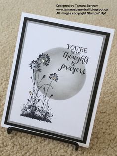 a card with the words you're my mighty prayer written on it and flowers