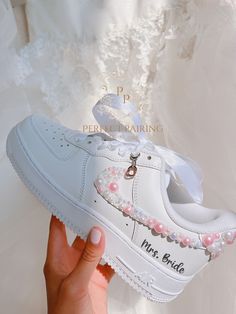 DESCRIPTION: Welcome! I've had years of experience in creating unique custom sneakers, but recently have discovered a newfound passion for designing special sneakers for brides! Reflecting on my wedding, I remember the agony and pain of wearing uncomfortable shoes that didn't match my dress.  Recently, one of my best friends was getting married and was facing the same issue, so I decided to surprise her with a custom pair of sneakers that would ensure she was comfortable enough to dance all nigh Customizable White Sneakers For Wedding, Customizable White Wedding Sneakers, Custom Low-top Sneakers For Wedding, Custom Low-top Wedding Sneakers, Custom White High-top Wedding Sneakers, Custom Wedding Sneakers With Round Toe And Laces, Custom Round Toe Sneakers For Wedding, Custom Sneakers With Round Toe For Wedding, Custom Wedding Sneakers With Round Toe