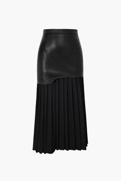 Pleated Fashion, Faux Leather Midi Skirt, Casual Workwear, Leather Midi Skirt, Black Midi Skirt, Faux Leather Fabric, Skirts Online, List Style, Daily Look