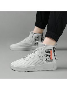 Gris  Collar   Letras  Embellished Casual Wear-resistant Lace-up Running Shoes, Casual Low-top Wear-resistant Sneakers, Casual Wear-resistant Low-top Sneakers, White Wear-resistant Sneakers With Round Toe, Casual High-top Wear-resistant Sneakers, Casual Gray Slip-resistant Running Shoes, Casual Slip-on Wear-resistant Sneakers, Casual Breathable Gray Slip-on Sneakers, Outdoor Wear-resistant High-top Sneakers With Round Toe