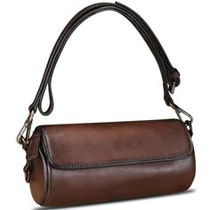 PRICES MAY VARY. GENUINE LEATHER - This satchel is made from genuine leather, feels luxury and comfortable FUNCTIONAL DESIGN - 1 main zipper compartment Dimension - 7.87x3.14 x3.14 inches / 20x8x8 cm (L*W*H) NICE APPEARANCE - The variety of color schemes make this bag unique Great Gift - The retro color makes it suitable for a variety of clothes and occasions. It's a great gift for anniversaries, Valentine's Day, graduation, birthdays, Thanksgiving, and Christmas. Package includes: 1 x Satchel Leather Handheld Baguette Bag For Travel, Handheld Leather Baguette Bag For Travel, Handheld Leather Baguette Bag With Detachable Strap, Leather Handheld Baguette Bag For Everyday Use, Leather Saddle Bag With Detachable Strap, Leather Handheld Saddle Bag With Detachable Strap, Leather Shoulder Bag Pouch With Mobile Phone Bag, Leather Shoulder Pouch For Mobile Phone, Leather Handheld Baguette Bag With Removable Pouch