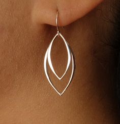 Marquise Earrings Dangle Earrings Mother's Day by Popsicledrum Teardrop Silver Earrings, Gold Bar Earrings Studs, Marquise Earrings, Leaf Earring, Silver Flower Earrings, Bar Stud Earrings, Fall Earrings, Beaded Drop Earrings, Fall Jewelry